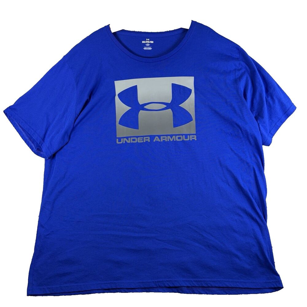 Under Armour T-Shirt Mens 5XL Short Sleeve Blue Activewear Training Stretch Gym